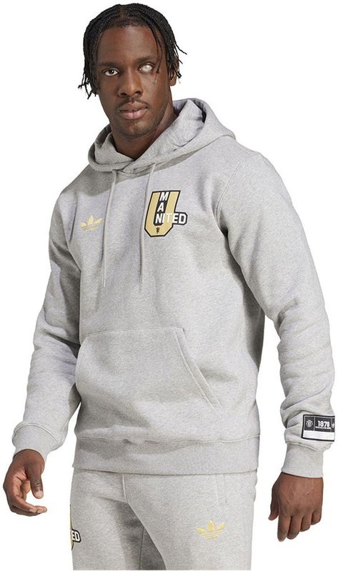 Adidas Manchester United Vrct Hoodie Grijs S Man