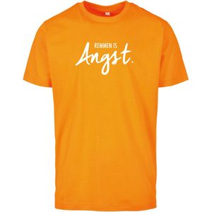 Remmen is Angst wintersport t-shirt oranje XL - wit - soBAD.| Foute apres ski outfit | kleding | verkleedkleren | wintersporttruien | wintersport dames en heren