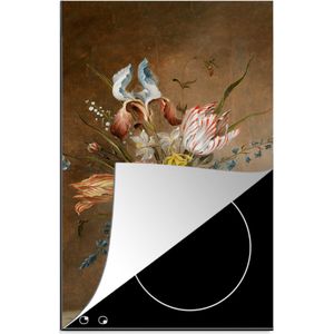 KitchenYeah® Inductie beschermer 30x52 cm - Bloemstilleven - Oude meesters - Schilderij - Kookplaataccessoires - Afdekplaat voor kookplaat - Inductiebeschermer - Inductiemat - Inductieplaat mat