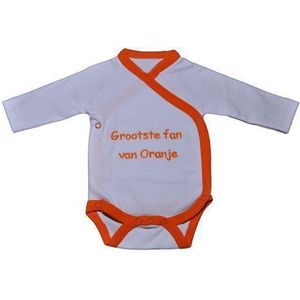 Romper Grootste fan van Oranje maat 50 tot 56