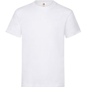 Fruit Of The Loom T-shirt - wit - heren - Ronde hals - 185 g/m2 - (Onder)shirt S