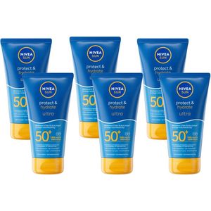 Nivea SUN Zonnebrandcreme SPF 50 - Protect & Hydrate Ultra - 6x150 ml voordeelverpakking