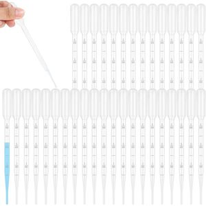 Allecto plus - Pipetten set van 300 stuks voor laboratorium en etherische oliën, 3 ml druppelpipetten met gradaties - pipetmake-up gereedschap