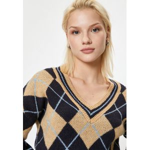 V-kraag jacquard Sweater