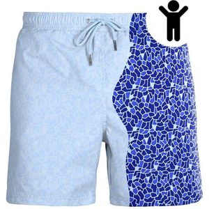 SEA'SONS - Zwembroek Jongens - Kleurveranderend - Sneldrogend - Lichtblauw - Maat 92/98 (SEASONS - Kleur veranderend)