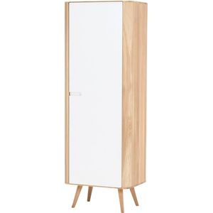 Gazzda Ena cabinet houten opbergkast whitewash - 60 x 170 cm
