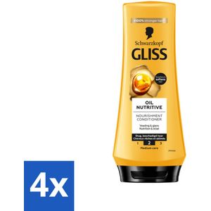 Gliss - Hair Repair - Conditioner Oil Nutritive voor Intensieve Voeding - 200 ml - Voordeelverpakking - 4 stuks