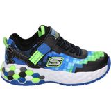 Skechers - Mega-craft 2.0 - Kindersneakers - Zwart Blauw - Textiel Synthetische Lime Trim