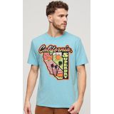 Superdry - M1011921A - T-shirt - Blauw - Katoen - Korte Mouwen