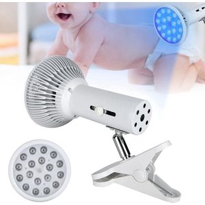 JeiibrZui Blauw Lichttherapielamp - Apparaat Voor Acneverwijdering - Effectief Bij Huidverzorging En Geelzuchtbehandeling - 1 Stuk - Voor Algemene Gebruik + Wit