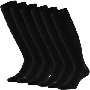 Apollo Merinowollen Sokken Kniehoogte 6-pack Zwart