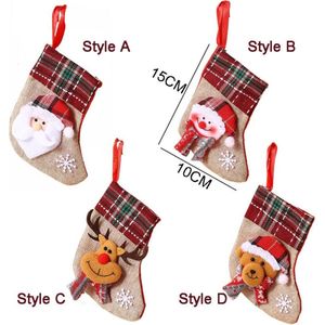 stuks kerstcadeausokken van de Kerstman, rendier, cadeauzakje, sneeuwpop, kerstsokken, kerstcadeaus