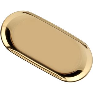 Allecto Plus - Handdoekdienblad van roestvrij staal voor cosmetica en sieraden - Goudkleurig - 70 Characters