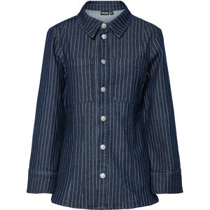Pieces - Pcrose Ls - Blouse - Dark Blue Denim - Dames
