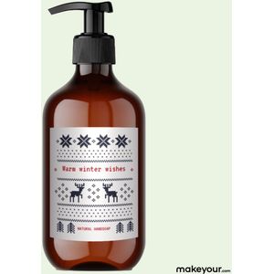 Handzeep met Etiket: Warm wishes - Origineel Kerst Cadeau - makeyour.com - Premium Handzeep - makeyour.com