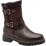Tamaris - Winter Mocca - Leren Enkellaarsjes - Bruin - Gesp en Rits