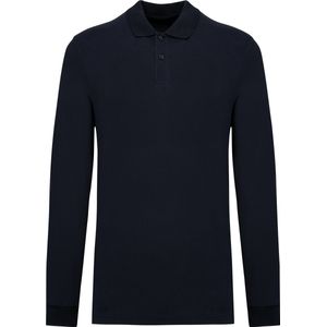 Kariban Bio180 piqué herenpolo lange mouwen K2027 - Navy - L