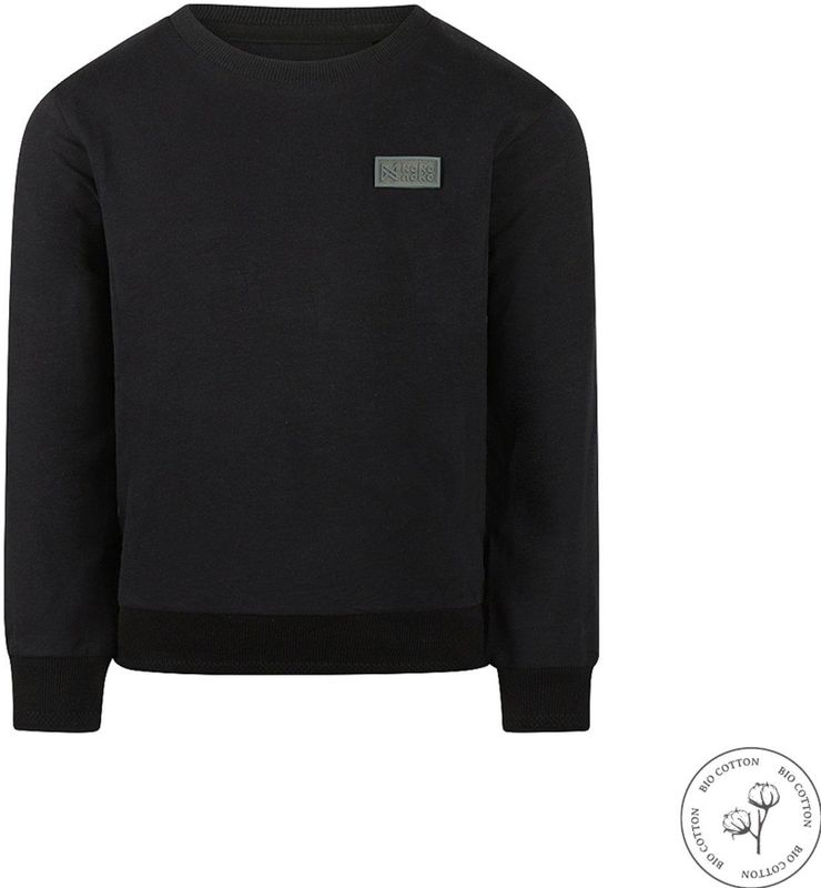 Koko Noko - Bio Cotton - Sweater met ronde hals - Jongens - Black - Maat 92