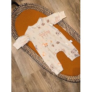 Boxpakje Herfst dieren - Beige - ByTasha - Maat 62/68 - Dierenprint