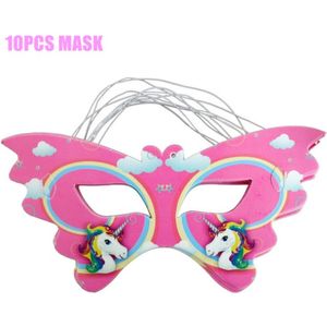 Unicorn Maskers 10 Stuks - Eenhoorn Maskers Roze - Kinderfeestje Unicorn Thema Maskers - Verkleden Unicorn - Thema Feest Unicorn - Roze Maskers Kids - Kinder Maskers 10 Stuks