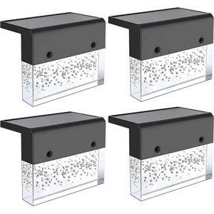 Buitenverlichting 4 Stuks LED Fence Licht voor Buitenoprit Patio Binnenplaats Trappen hek Trappen - Platform - Content nodig .