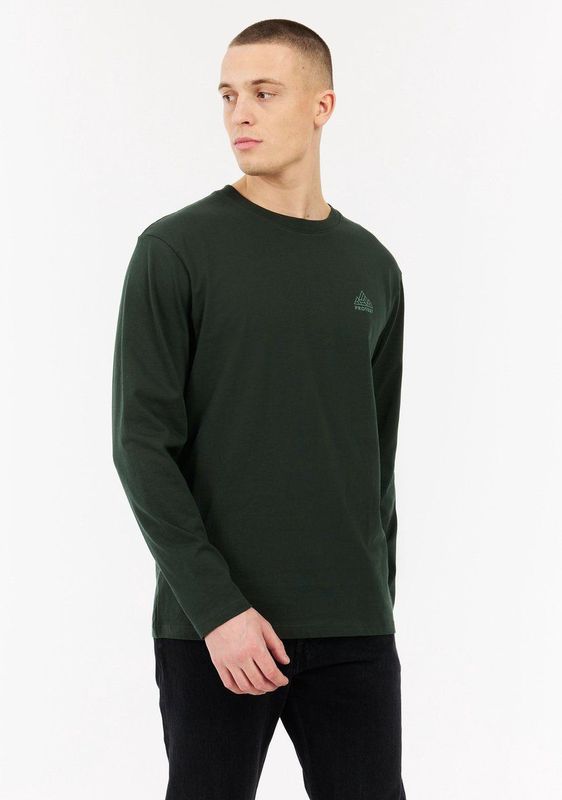 Protest Prtbrisa - T shirt Heren - Lange mouwen - Ronde hals – Kale Green