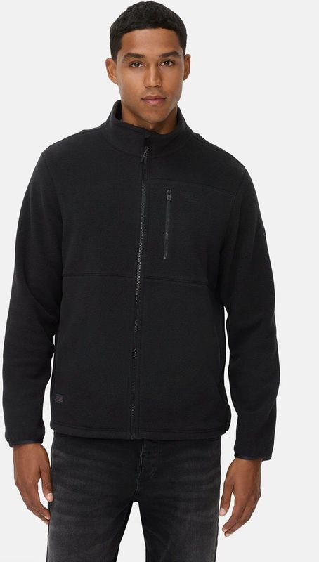 camel active - Fleecejack - Zwart - Met Borstzak