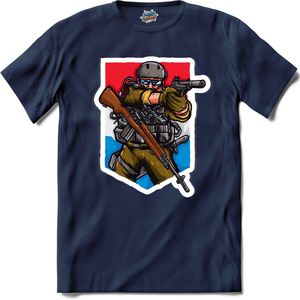 Tactical games | Airsoft - Paintball | leger sport kleding - T-Shirt - Unisex - Navy Blue - Maat 4XL