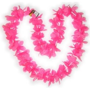 Roze Hawaii Krans / Slinger, Bloemenslinger, Bloemenkrans, Toppers, Hawaii, Carnaval, Voetbal, Sweet Sixteen.