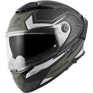 Bogotto FF118 Vilial Mat Zwart Groen Integraalhelm - Maat XXL - Helm