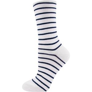 Ewers - gestreepte sokken dames - wit