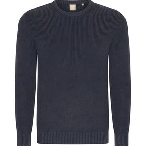Mario Russo - Rib Sweater - Navy - Pullover Heren