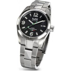 Tutti Milano TM800NO - Horloge - 40 mm - Zilverkleurig - Collectie Bacio