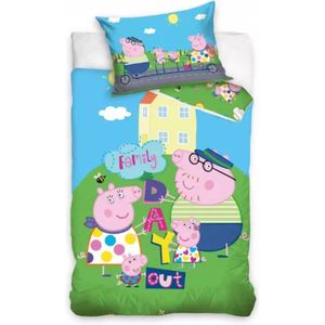 Peppa Pig Dekbedovertrek Family Day Out 100 X 135 Cm Katoen