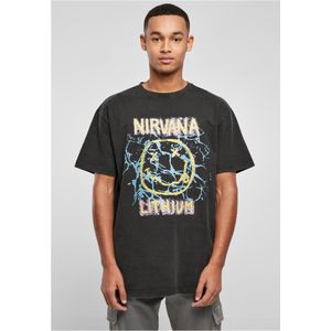 Mister Tee Nirvana - Lithium Oversize Heren T-shirt - S - Zwart