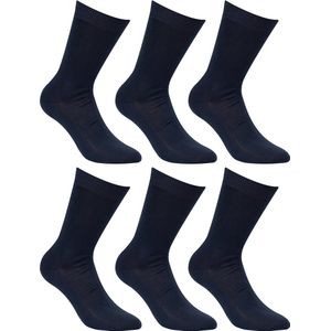 6 Paar - Sokken heren Naadloos - 80% katoen - Marine - Sokken Heren - 40-46