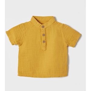Babyshirt met korte mouwen OrganicEra Biologisch Mousseline Baby Shirt