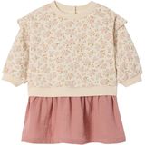 Vertbaudet - Jurk van Twee Materialen - Meisjes - Lange Mouwen