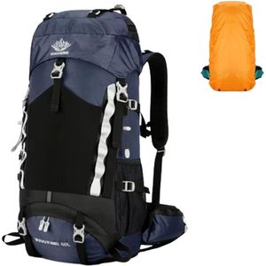 Avoir Avoir®-Backpack-Rugzak-Hiking-Outdoor-Waterdichte-Wandeltas-60L-Capaciteitsuitbreiding-Regenhoes-Mannen-Vrouwen-Duurzaam nylon-Donker Blauw -72cm x 25cm x 34cm-Waterbestendig-Draagbaar-Bol.com