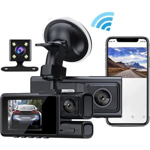 Dashcam - Auto Dashcam 2K - Met Wifi en Bluetooth - Achteruitrijcamera - Motion Detection - Voice Assist - Nachtzicht - Crash Detection - Parkeerbewakingssensor