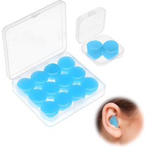 Allecto plus - Siliconen oordopjes om te slapen voor kinderen - 14 stuks - Herbruikbare en waterdichte oordopjes - Ideaal voor zwemmen en concerten - 6 paar + 1 paar reservedopjes