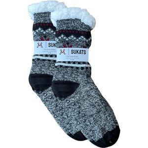 BLACK FRIDAY - Sukats® Huissokken - Homesocks - Maat 41-46 - Antislip Sokken - Fluffy Sokken - Huissokken Heren - Slofsokken - Variant 11 - Meerdere Maten en Varianten - Verwarmde Sokken