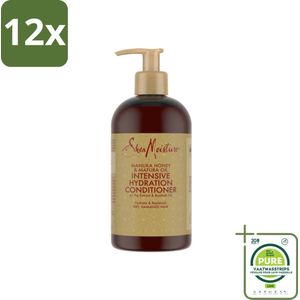 SheaMoisture – Conditioner – Manuka Honey & Mafura Oil – Intensive Hydration – 384 ml - Voordeelverpakking - 12 stuks - Hydratatie - Krul