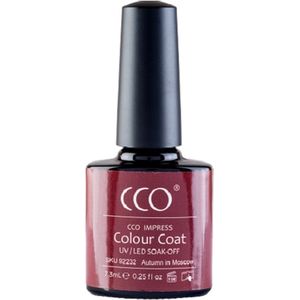CCO Shellac - Gel Nagellak - kleur Autumn in Moscow 92232 - BruinRood - Dekkende kleur - 7.3ml - Vegan