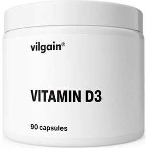 Vilgain Vitamin D3 - 25 µg per capsule - 90 vegan capsules - 1000 IE