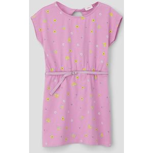 s.Oliver - Jurk - Geel/Lavendel/Eosine/Wit - Jersey - Bloemenprint