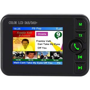 2.4in LCD car DAB radio adapter DAB car adapter with bracket Car digital DAB radio supports TF card Bluetooth music games