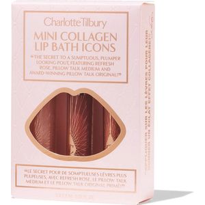 Charlotte Tilbury Mini Collagen Lip Bath Icons - Lip plumper - Lipgloss - Refresh Rose - Pillow Talk Medium - Pillow Talk