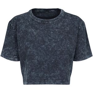 KiarenzaFD Build Your Brand Ladies Acid Washed Cropped Tee T-shirt met korte mouwen