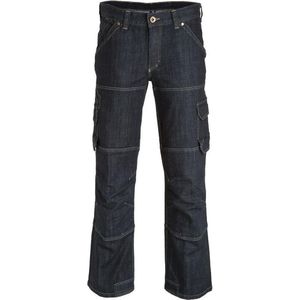 Werkjeans FHB WILHELM Stretch Jeans Zwart/Marineblauw